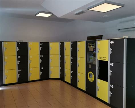 lockers at milan central station.